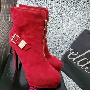 Eye Candie Size 8.5 Stella Red Bootie